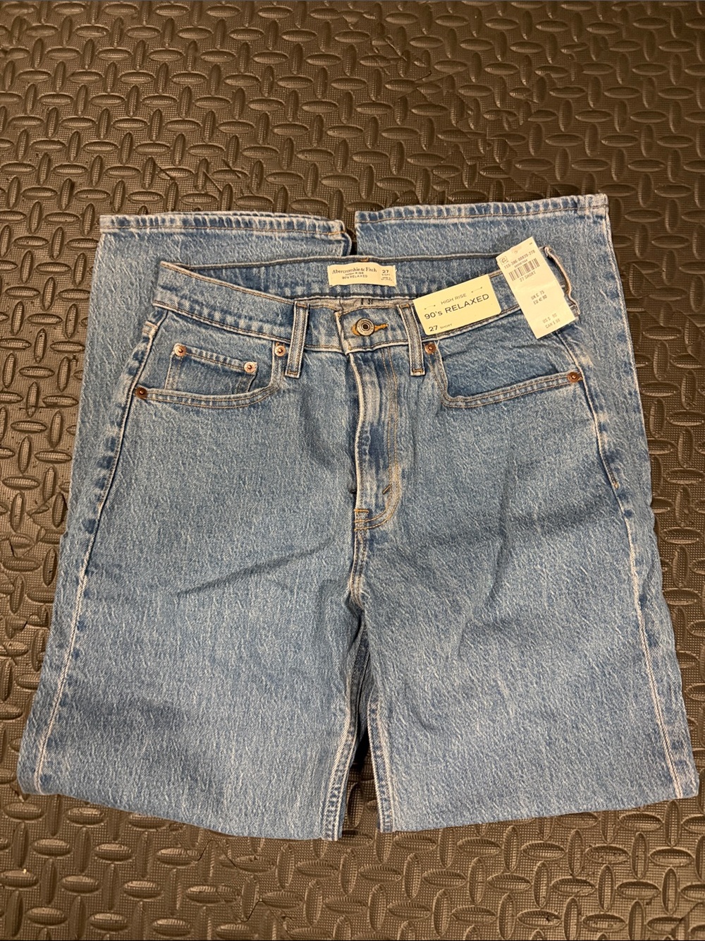 Abercrombie & Fitch Light Blue Relaxed Boyfriend Jeans